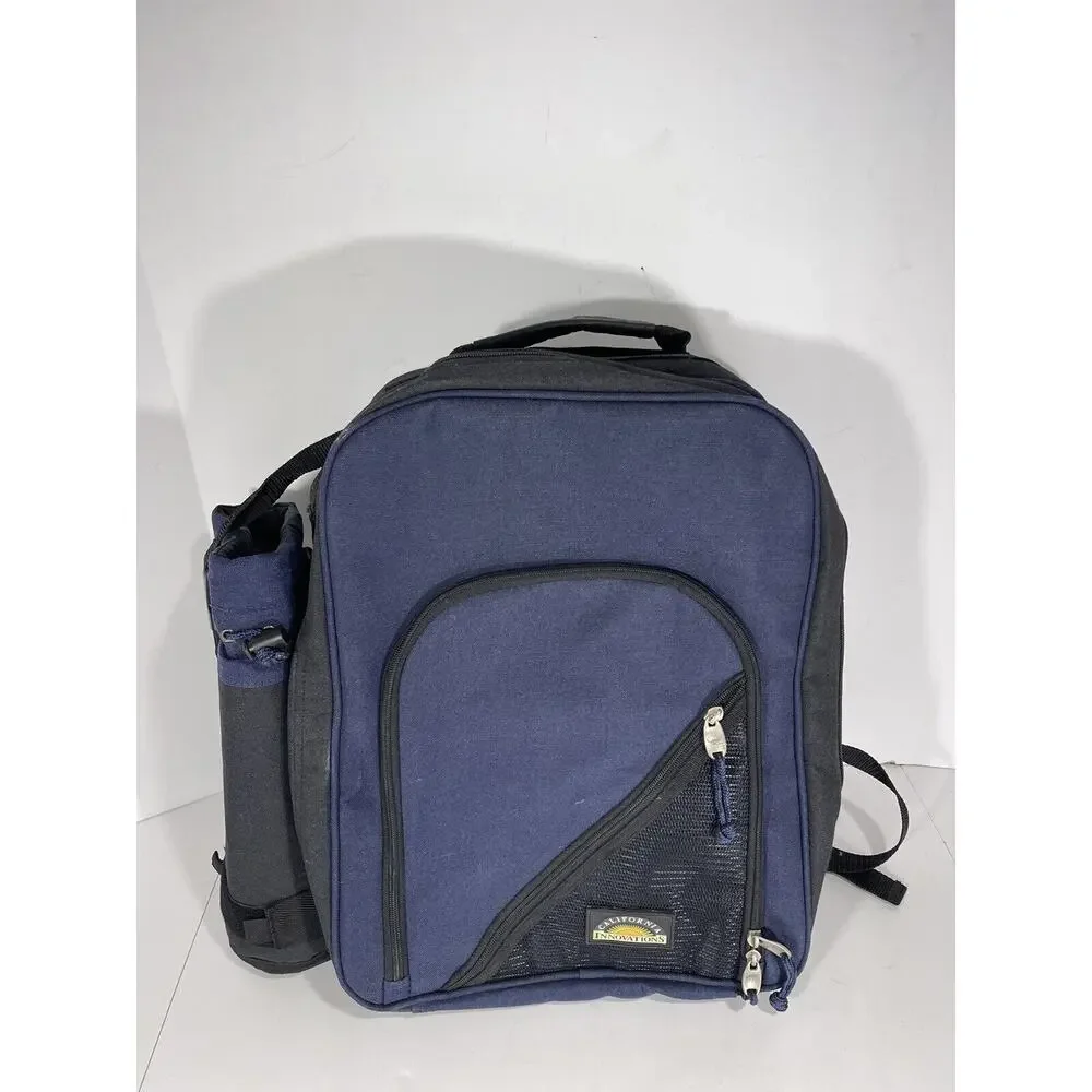 Insulated Picnic Backpack California Innovations Outdoor Camping +Utensils *READ
